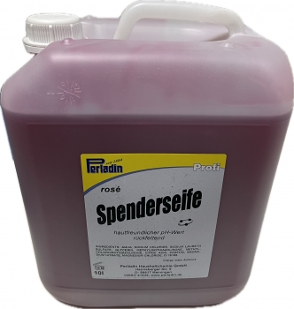 1 Stück 10 Liter Kanister Spenderseife rosé Perladin Profi Cremeseife